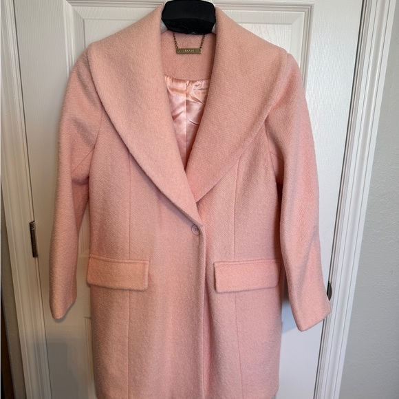 Vintage IMAN Pink Teddy Jacket with Removable Faux Fur Collar - Picture 5 of 7